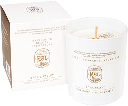 RBL by Rebul Duftkerze im Glas - Tropic Valley - 210 g Kerze in Geschenkbox - Premium Duftkomposition für tropischen Raumduft - Bis zu 35 Stunden Brenndauer von RBL by Rebul