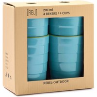 RBL rebel outdoor Becher, 4er Set, 200 ml, Melanin, blau RBL rebel outdoor Becher, 4er Set, 200 ml, Melanin, blau von RBL rebel outdoor