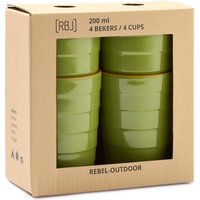 RBL rebel outdoor Becher, 4er Set, 200 ml, Melanin, grün - gruen RBL rebel outdoor Becher, 4er Set, 200 ml, Melanin, grün - gruen von RBL rebel outdoor