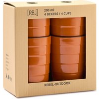 RBL rebel outdoor Becher, 4er Set, 200 ml, Melanin, orange RBL rebel outdoor Becher, 4er Set, 200 ml, Melanin, orange von RBL rebel outdoor