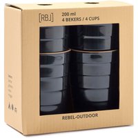 RBL rebel outdoor Becher, 4er Set, 200 ml, Melanin, schwarz RBL rebel outdoor Becher, 4er Set, 200 ml, Melanin, schwarz von RBL rebel outdoor