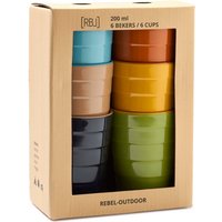 RBL rebel outdoor Becher, 6er Set, 200 ml, Melanin, bunt RBL rebel outdoor Becher, 6er Set, 200 ml, Melanin, bunt von RBL rebel outdoor