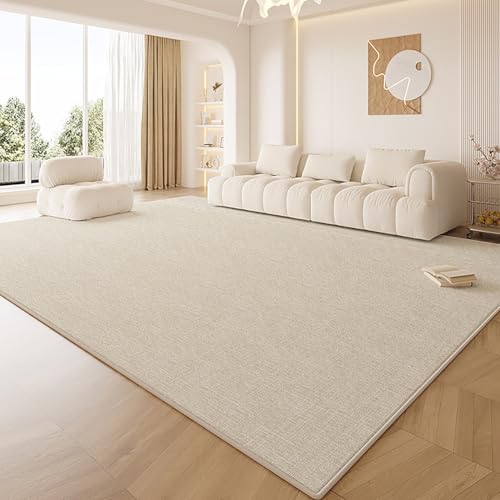 RBQIZVW Beige Teppich Wohnzimmer kuscheliger Moderner Kurzflor Teppich Anti-Rutsch,Teppiche Waschbar bis 30 Grad,aus Kaschmirimitat - Faltbarer,Waschbarer Wohn- und Schlafzimmerteppich 120 x 200 cm von RBQIZVW