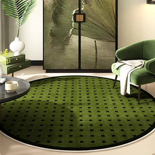 RBQIZVW Modern Groß Wohnzimmer Teppich Rund | Weicher Abstrakte Grün Muster | Esszimmer Teppich Antislip-Fest & Maschinenwaschbar | Moderner Kurzflor für Schlafzimmer | Weich & Minimalistisch 160 cm RBQIZVW Modern Groß Wohnzimmer Teppich Rund | Weicher Abstrakte Grün Muster | Esszimmer Teppich Antislip-Fest & Maschinenwaschbar | Moderner Kurzflor für Schlafzimmer | Weich & Minimalistisch 160 cm von RBQIZVW