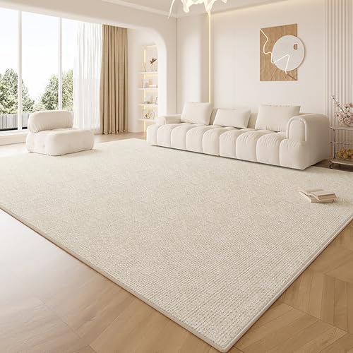 RBQIZVW Modern Kurzflor Teppich Wohnzimmer Schlafzimmer,Waschbarer Teppich rutschfeste Rückseite,hohe Flordichte und angenehm weich, Abstrakt Design Esszimmer Teppiche Beige 140 x 200 cm von RBQIZVW