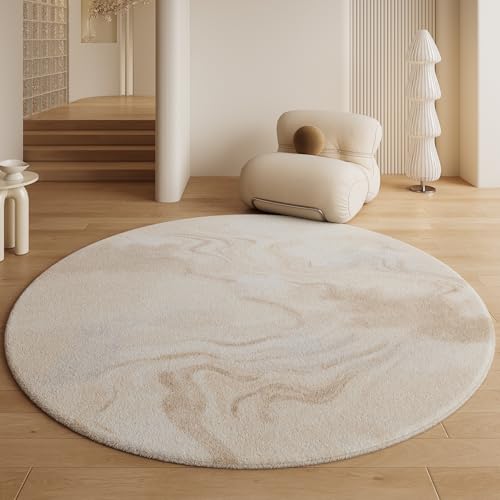 RBQIZVW Moderner Kuscheliger Wohnzimmer Teppich Rund kurzflor waschbar flauschig Weich zeitlos stilvoll Teppiche pflegeleicht, Kinderteppich Kinderzimmer Teppiche Rund Outdoor Creme 100 cm RBQIZVW Moderner Kuscheliger Wohnzimmer Teppich Rund kurzflor waschbar flauschig Weich zeitlos stilvoll Teppiche pflegeleicht, Kinderteppich Kinderzimmer Teppiche Rund Outdoor Creme 100 cm von RBQIZVW