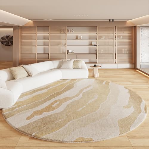 RBQIZVW Teppich Creme 140 cm rund Teppich Kinderzimmer Kurzflor Skandi Polyester Teppiche Round waschbar Teppiche pflegeleicht und robust ideal fürs Wohnzimmer, Schlafzimmer und auch als Badematte RBQIZVW Teppich Creme 140 cm rund Teppich Kinderzimmer Kurzflor Skandi Polyester Teppiche Round waschbar Teppiche pflegeleicht und robust ideal fürs Wohnzimmer, Schlafzimmer und auch als Badematte von RBQIZVW
