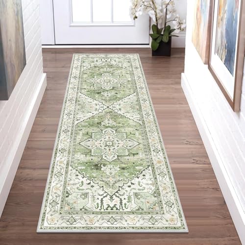 RBQIZVW Teppich Läufer für Küche 80×200 cm Hochwertig rutschfest Läufer Flur Traditioneller Langer läufer Teppich Retro Weich Schlafzimmer läufer für Wohnzimmer Büro Korridor teppiche waldgrün RBQIZVW Teppich Läufer für Küche 80×200 cm Hochwertig rutschfest Läufer Flur Traditioneller Langer läufer Teppich Retro Weich Schlafzimmer läufer für Wohnzimmer Büro Korridor teppiche waldgrün von RBQIZVW