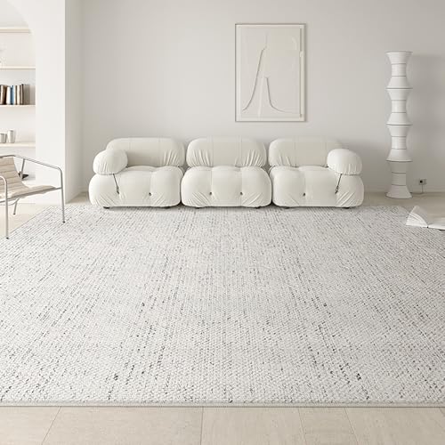 RBQIZVW Teppich Wohnzimmer Moderner Kurzflor rutschfest Teppiche Waschbar Flauschig Weich,Passend für Wohnzimmer,Schlafzimmer und Esszimmer Moderne Deko Teppich Weiß Schwarz 200 x 340 cm von RBQIZVW