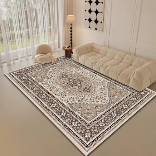 RBQIZVW Vintage Braun Waschbarer Teppich Wohnzimmer 300×400 cm Weich rutschfest Groß Teppich Kurzflor Schlafzimmer Teppiche Esszimmer Teppiche Büro - Kindersicher & Pflegeleicht RBQIZVW Vintage Braun Waschbarer Teppich Wohnzimmer 300×400 cm Weich rutschfest Groß Teppich Kurzflor Schlafzimmer Teppiche Esszimmer Teppiche Büro - Kindersicher & Pflegeleicht von RBQIZVW