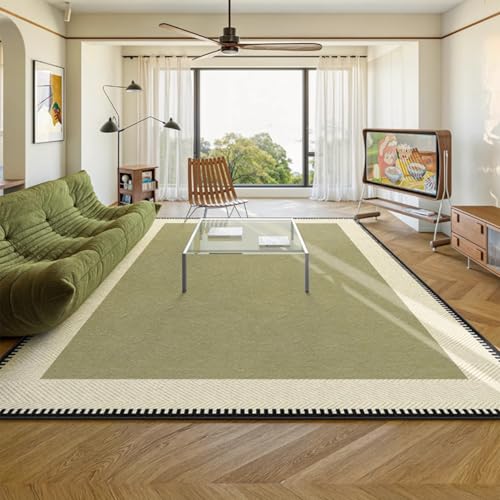 RBQIZVW Waschbar Teppich Wohnzimmer,Esszimmer,Schlafzimmer Teppich Grün Läufer Flur Teppiche 200x340 cm Moderner Kurzflor Küchenteppich Weich rutschfest Abstrakte Print Teppiche Kinderzimmer von RBQIZVW