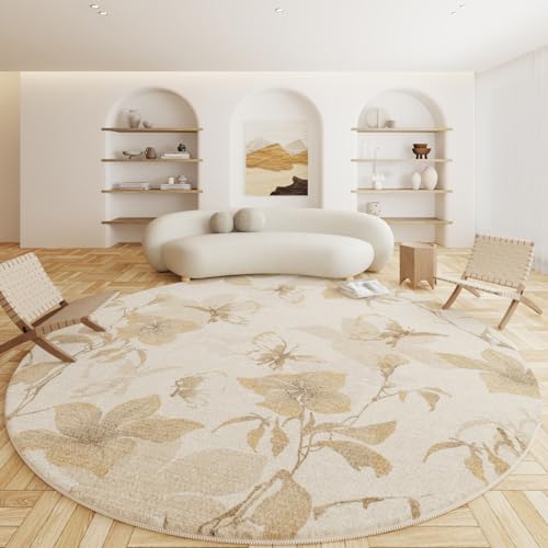 RBQIZVW Wohnzimmer Teppich rutschfest Rund 200 cm Creme Round Weicher Badezimmerteppich Round Teppiche Waschbar Akzentüberwurf Flauschige Schlafzimmer Bodenmatte für Eingangsbereich Kinderzimmer RBQIZVW Wohnzimmer Teppich rutschfest Rund 200 cm Creme Round Weicher Badezimmerteppich Round Teppiche Waschbar Akzentüberwurf Flauschige Schlafzimmer Bodenmatte für Eingangsbereich Kinderzimmer von RBQIZVW