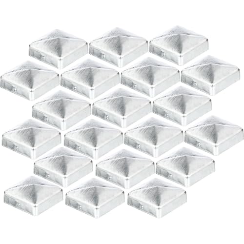 RBS24 Pfostenkappe 7 x 7 cm Zaun Kappe Pyramide Abdeckkappe feuerverzinkt | 10x | 20x | 40x | Menge wählbar (40) von RBS24