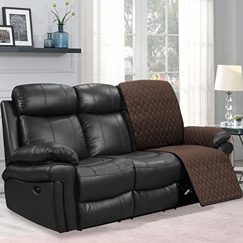RBSC Home Sofabezug für 3-Sitzer, 1 Stück, linke Seitentasche, Liegestuhl-Sofabezüge, 58,4 cm, wasserdichte Schonbezüge für Liegesofas (Kaffeebraun 58,4 cm links) von RBSC Home