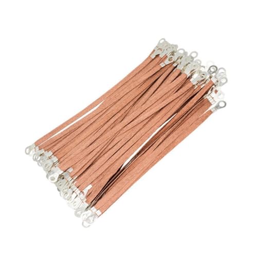 100 Stück Leichte Kabelk Elektrische Box Weiche Verbindung Kabel Lochgröße 8mm Brückenverbindung Erddraht 6 quadratische Kupfer-Aluminium-Steckverbinder (2.5 Square,200mm) von RBSN