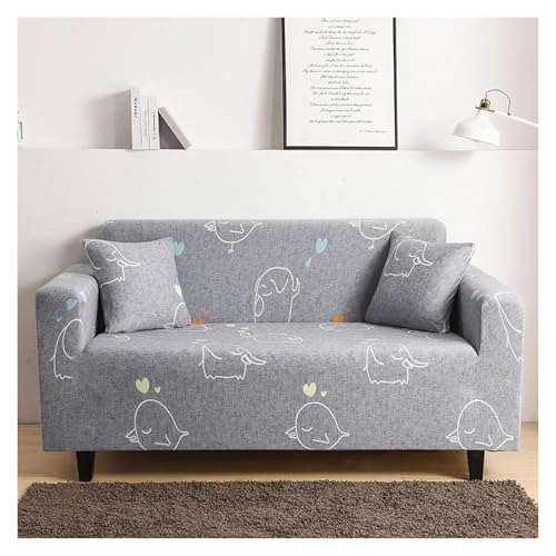 Stretch Sofabezug Bedruckte Sofabezug, Hohe Stretch Sofa-Abdeckung, Rutschfeste Sofabezüge Universal Wohnzimmer Möbelschutz Für 1 2 3 4 Sitzer Sofas (5.2 Seater(145 185cm)) von RBSN