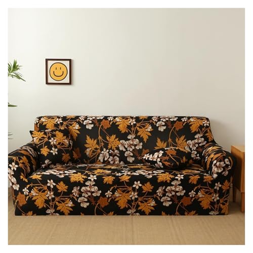 Stretch Sofabezug Bedruckte Sofabezug Hohe Stretch Sofa-Husse, Rutschfeste Sofabezüge Universal Wohnzimmer Möbelschutz Für 1 2 3 4 Sitzer Sofas (30.4 Seater(235300cm)) von RBSN