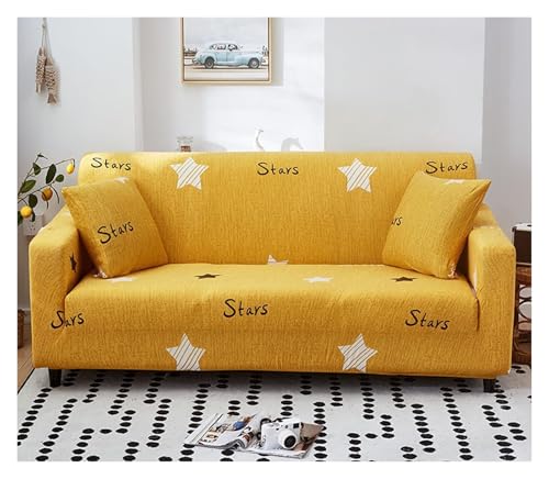 Stretch Sofabezug Stylischer Sofabezug, Stretch rutschfeste Sofabezug Wohnzimmer Polyester Sofabezug Waschbar Bedruckte Möbelschoner Für 1 2 3 4-Sitzer(2.1 Seater(90-140cm)) von RBSN