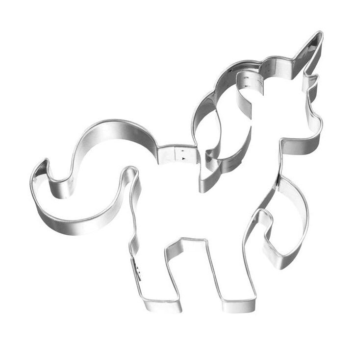 Ausstecher Einhorn 10 cm Edelstahl mit Innenprägung von RBV Birkmann