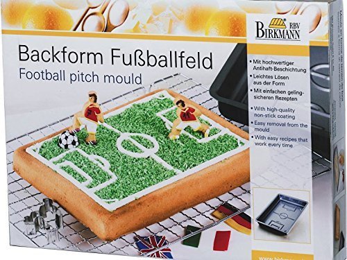 Backform FUSSBALLFELD in Geschenkbox (30 x 22 x 4,5 cm/2500 ml) MIT REZEPT von RBV Birkmann