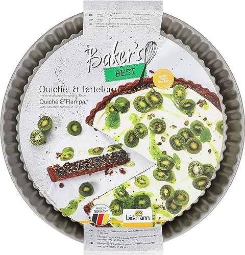 Birkmann, 886278, Baker's Best, Quiche- und Tarteform, Ø 30 cm, gebördelter Rand, Karbonstahl, mit Antihaftbeschichtung von RBV Birkmann