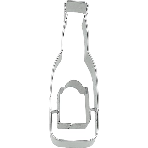 Birkmann, Ausstechform Bierflasche, Ausstechform zum Ausstechen und Dekorieren von Plätzchen, Marzipan, Fondant, Edelstahl, spülmaschinengeeignet, Größe:8,5 cm von Birkmann