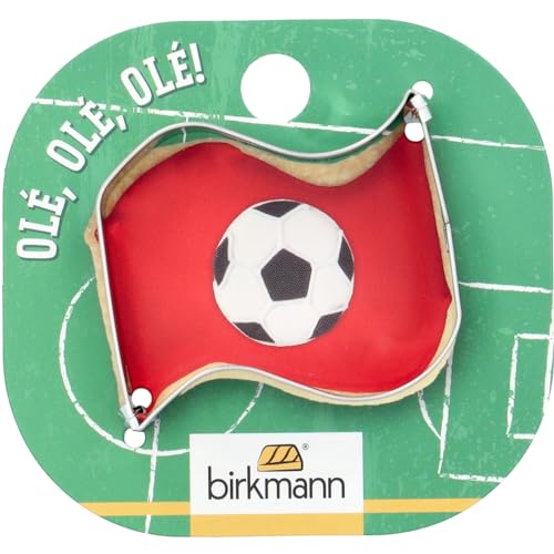 Birkmann, Ausstechform Fahne, 5 cm, auf Card Board, passend zur EM, spülmaschinengeeignet, rostbeständig von Birkmann