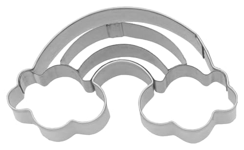 Birkmann, Ausstechform Regenbogen, 7 cm, Edelstahl, mit Innenprägung, hochwertige Qualität, 189669 von Birkmann