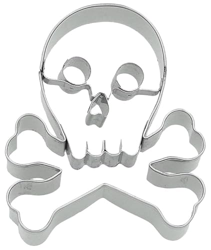 Birkmann, Ausstechform Totenkopf, Ausstechform zum Ausstechen und Dekorieren von Plätzchen, Marzipan, Fondant, Edelstahl, spülmaschinengeeignet, Größe:7,5 cm… von Birkmann