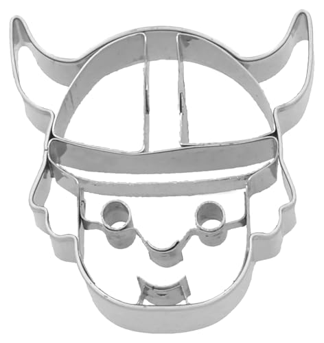 Birkmann, Ausstechform Wikingerkopf, 5 cm, Edelstahl, mit Innenprägung, hochwertige Qualität, 189621 von Birkmann