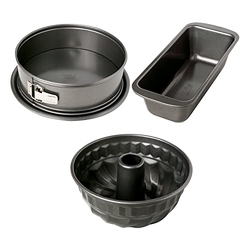 Birkmann, Backformen-Set Easy Baking, klein, 3-teilig, bestehend aus Spingform, Kastenform und Gugelhupfform, antihaft, hervorragende Qualität von RBV Birkmann