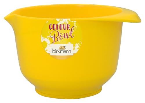 Birkmann, Colour Bowls, Rühr- und Servierschüssel, 1,0 Liter, Schüssel aus Melamin, kratzfest, standfest, nachhaltig, gelb, 708815 von Birkmann