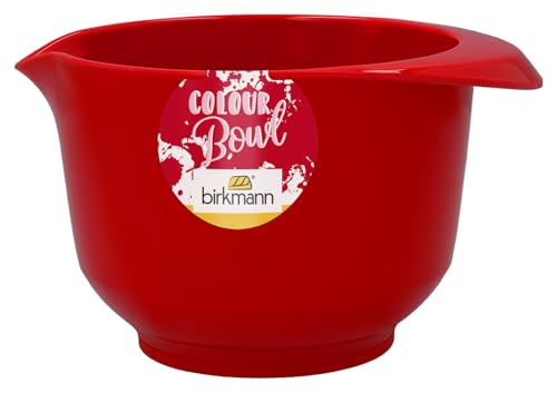 Birkmann, Colour Bowls, Rühr- und Servierschüssel, 1,0 Liter, Schüssel aus Melamin, kratzfest, standfest, nachhaltig, rot, 708822 von Birkmann