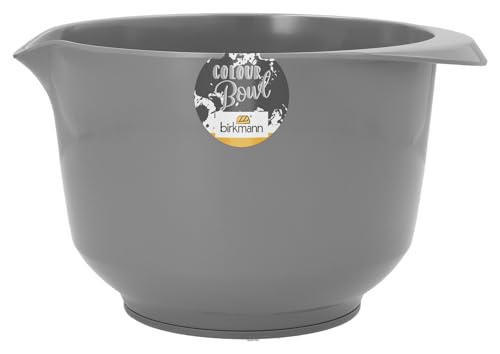 Birkmann, Colour Bowls, Rühr- und Servierschüssel, 2,0 Liter, Schüssel aus Melamin, kratzfest, standfest, nachhaltig, grau, 708235 von RBV BIRKMANN