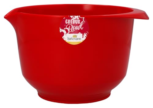 Birkmann, Colour Bowls, Rühr- und Servierschüssel, 2,0 Liter, kratzfest, standfest, nachhaltig, rot von RBV Birkmann