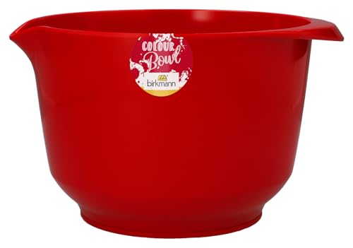 Birkmann, Colour Bowls, Rühr- und Servierschüssel, 3,0 Liter, kratzfest, standfest, nachhaltig, rot von RBV Birkmann