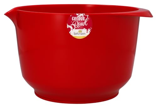 Birkmann, Colour Bowls, Rühr- und Servierschüssel, 4,0 Liter, kratzfest, standfest, nachhaltig, rot von RBV Birkmann