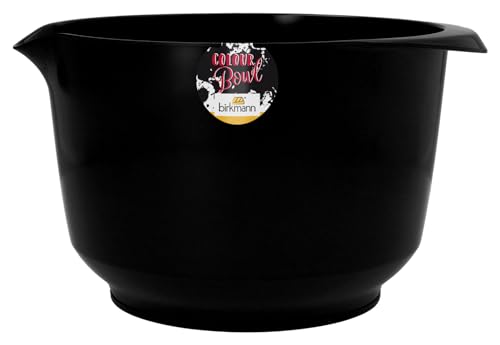 Birkmann, Colour Bowls, Rühr- und Servierschüssel, 4,0 Liter, Schüssel aus Melamin, kratzfest, standfest, nachhaltig, schwarz, 709201 von Birkmann