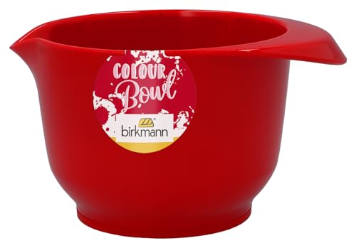 Birkmann, Colour Bowls, Rühr- und Servierschüssel, klein, 0,5 Liter, kratzfest, standfest, nachhaltig, rot von RBV Birkmann