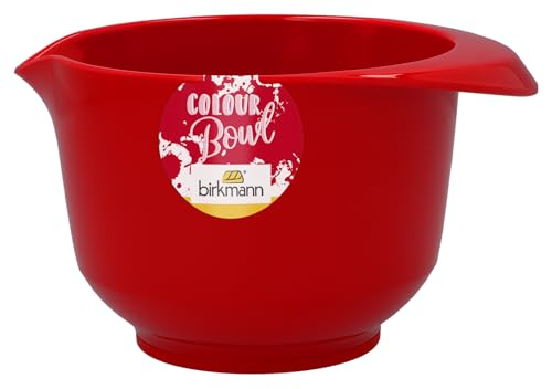 Birkmann, Colour Bowls, Rühr- und Servierschüssel, klein, 0,75 Liter, kratzfest, standfest, nachhaltig, rot von RBV Birkmann