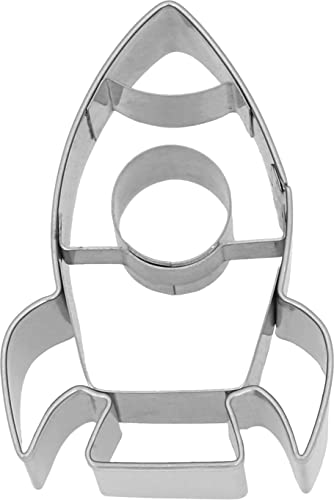 Birkmann, Rakete Ausstechform zum Ausstechen und Dekorieren von Plätzchen, Marzipan und Fondant, Edelstahl, spühlmaschinengeeignet, Größe: 6,5 cm von RBV Birkmann