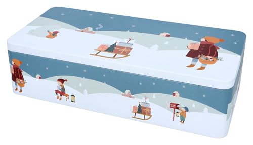 Birkmann, weihnachtliche Gebäckdose XXL, Warm Wishes, Weißblech, Rechteckig, Maße: 40 x 20 cm, Höhe 9 cm, 433168 von Birkmann