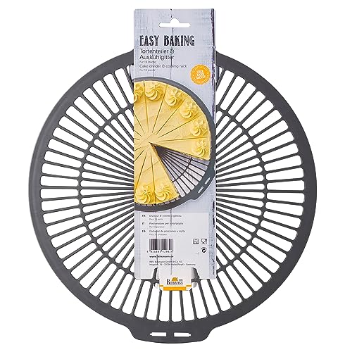 Birkmann, Easy Baking Tortenteiler & Auskühlgitter, Ø 30 cm, Kunststoff, Grau, 429826 von RBV Birkmann