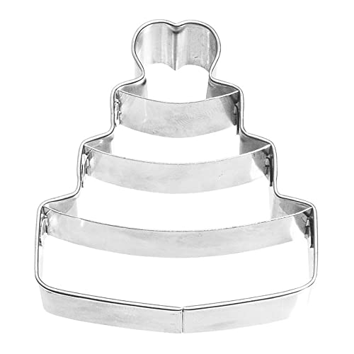 Birkmann 1010688610 Ausstechform Hochzeitstorte, Kunststoff, Grau, 5 x 3 x 2 cm von RBV Birkmann