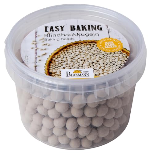 Birkmann, Easy Baking, wiederverwendbare Blindbackkugeln aus Keramik, Backerbsen zum Beschweren von Teigen, 700 g in praktischer Aufbewahrungsdose, hitzebeständig bis 230 °C, 429345 Birkmann, Easy Baking, wiederverwendbare Blindbackkugeln aus Keramik, Backerbsen zum Beschweren von Teigen, 700 g in praktischer Aufbewahrungsdose, hitzebeständig bis 230 °C, 429345 von RBV Birkmann