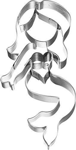 Birkmann 4026883197343 1010720010 Ausstechform Meerjungfrau sitzend, 11 cm, Kunststoff, Grau, 5 x 3 x 2 cm von RBV Birkmann