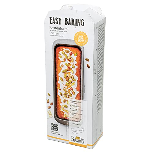 Birkmann, Easy Baking, Kastenform, 30 cm, eckige Backform für Kuchen und Brote, mit extra hohem Rand und Antihaftbeschichtung, 881075 von RBV Birkmann