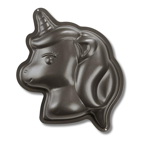 Birkmann, Motivbackform Einhorn, 2D Backform mit hochwertiger Antihaftbeschichtung in besonders stabiler Qualität, mit Rezept, Maße: 21 x 23 cm, für ca. 1000 ml Teig, 214156 Birkmann, Motivbackform Einhorn, 2D Backform mit hochwertiger Antihaftbeschichtung in besonders stabiler Qualität, mit Rezept, Maße: 21 x 23 cm, für ca. 1000 ml Teig, 214156 von RBV Birkmann