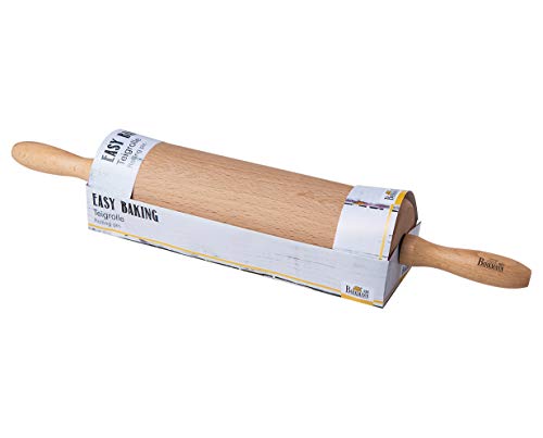 Birkmann RBV, 340527, Easy Baking, 25 cm, aus Buchenholz Teigrolle, Holz, weiß, 8 x 8 x 44 cm von Birkmann