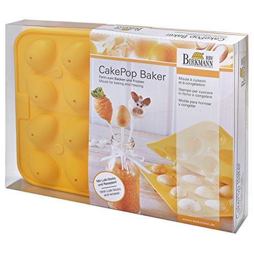 Birkmann 251793 CakePop Baker Ei, 20-fach,Ovale Formen, Silikon von Birkmann